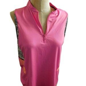 Lucky In Love Size L Large Sleeveless Pickleball Golf Tennis Shirt Top